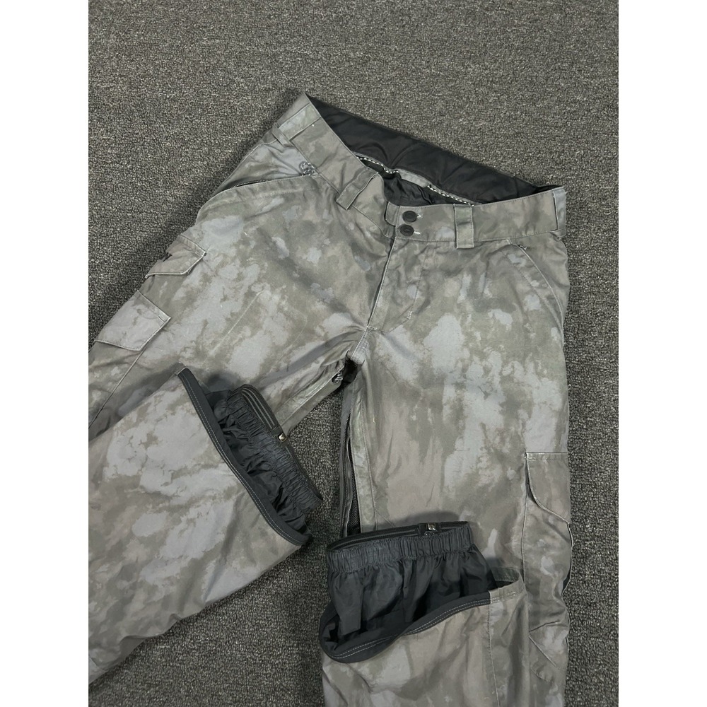 Burton Snow Pants Womens XS Gray Ski‎ Snowboard Cargo Vented Living Lining Camo